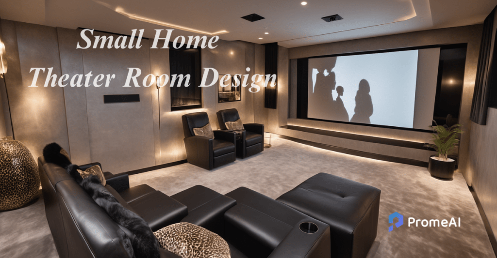 Small Home Theater Room Design by PromeAI