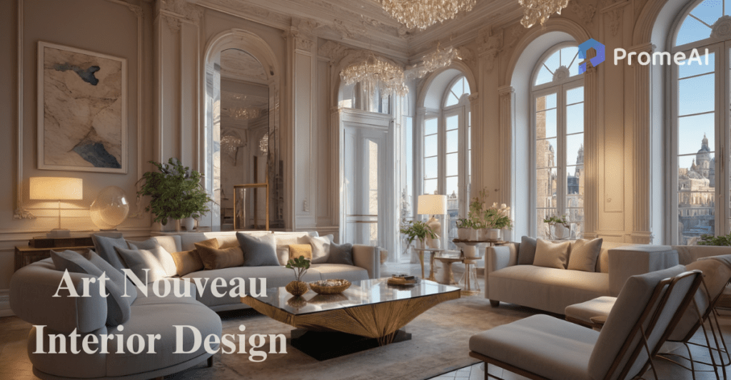 Art Nouveau Interior Design by PromeAI
