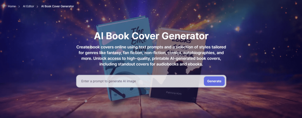 AI Book Cover Generator by LightX