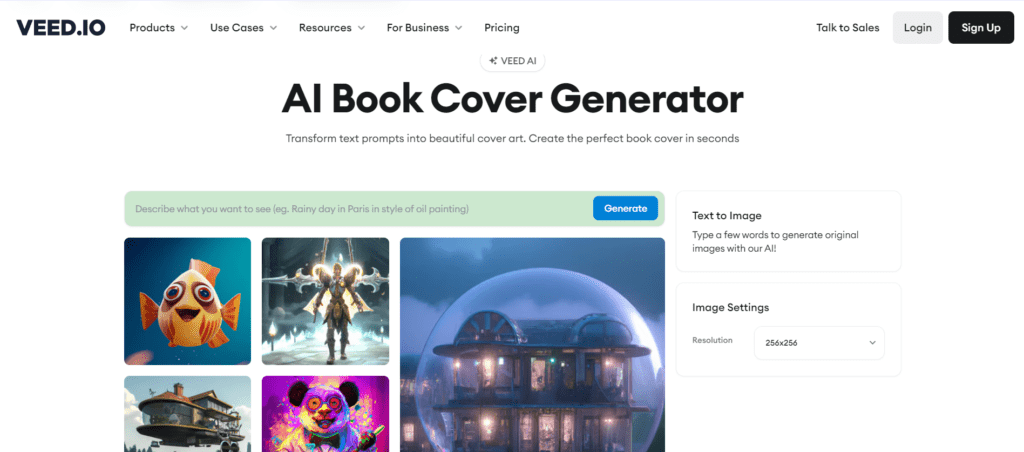 AI Book Cover Generator by Veed.io