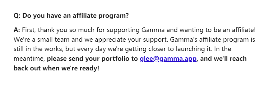 Gamma's Affiliate Program