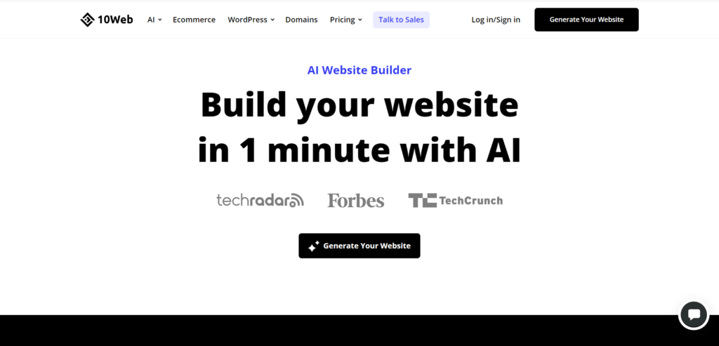 10Web AI website builder