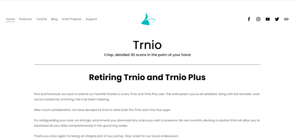 Trnio 3D Scanner