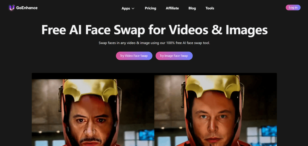 GoEnhance AI's Face Swap